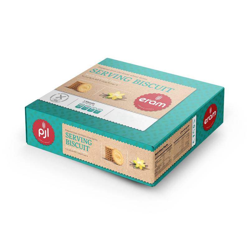 بیسکوئیت جعبه وانیلی 400گرم ارم